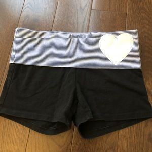 PINK yoga fold over shorts.